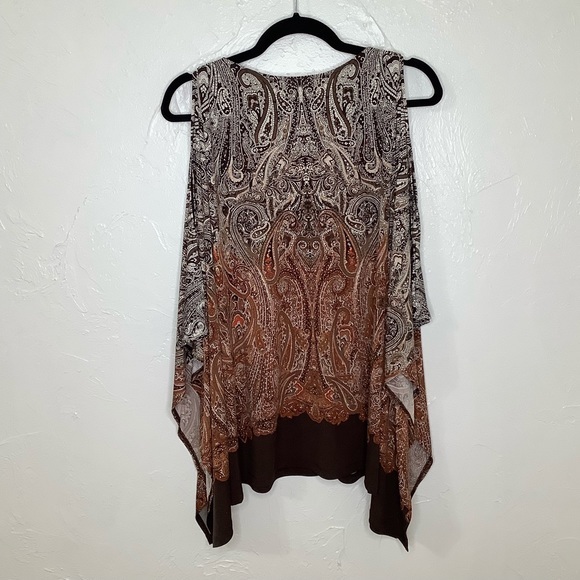 Michael Michael Kors cold shoulders oversized batwings style blouse Size M EUC - Picture 14 of 16